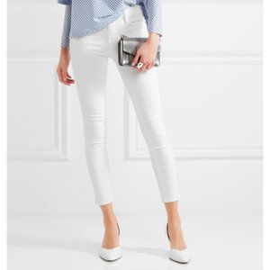 Frame | White Le Skinny De Jeanne Crop Denim Jean